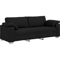 vidaXL 3-Sits soffa Svart 220 cm tyg