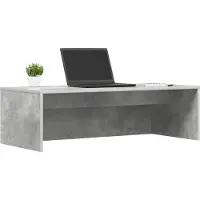 vidaXL Väggmonterat skrivbord Väggmonterad Betonggrå 100 x 45 x 30 cm