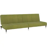 vidaXL Bäddsoffa 2-sits ljusgrön sammet
