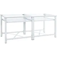 vidaXL | Tvättmaskin Pedestal | Vit Stål