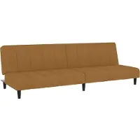 vidaXL Bäddsoffa 2-sits brun sammet