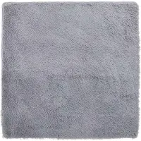 vidaXL Ryamatta med lång lugg NAVARRA silvergrå 120x120 cm polyester