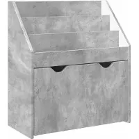vidaXL Barnbokhylla Betonggrå 60 x 29,5 x 69 cm Konstruerat trä