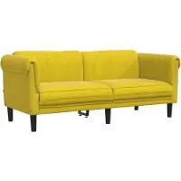 vidaXL Soffa 2-sits gul sammet