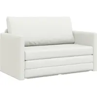 vidaXL Sängsoffa på golvet 2-i-1 Vit 124x71x78 cm Syntetiskt läder