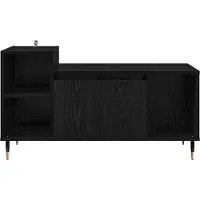 vidaXL TV-skåp Svart Ek 100 x 35 x 55 cm Konstruerat trä