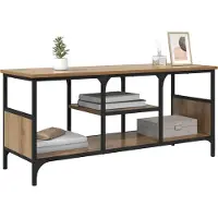 vidaXL TV-skåp Artisan Ek 100 x 35 x 45 cm Konstruerat trä och järn