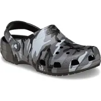 Crocs Classic Camouflage Clog - Svart/Skiffergrå, storlek 42