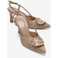 Prologue Levia Vävd Pump med Spetsig Tå och Slingback