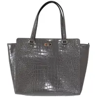 Kate spade Grå Krokodilmönstrad Läder Elissa Bristol Drive Tote Väska