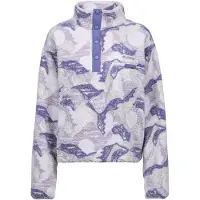Columbia Helvetia II Printed Cropped Half Snap Half-Zip Fleecetröja lavender pearl / sunscape Storlek M
