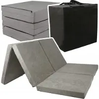 Viking Choice Vikbar madrass för 2 personer - Tvättbart överdrag - 195 cm x 120 cm x 7 cm - Grå