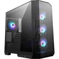 MSI MAG PANO M100R PZ - microATX-torn - genomskinlig sidopanel (härdat glas) - ingen strömförsörjning (ATX) - USB/ljud
