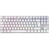 Cherry MX 8.2 TKL Wireless RGB Bluetooth, Sladdlös Tangentbord Tyska, QWERTZ Silver, Vit RGB-belysning