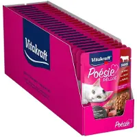 Vitakraft Poesie Delice Såspåse Kattmat Nötkött 85g 23 Enheter