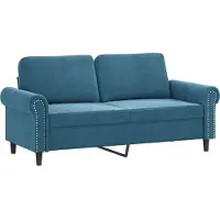 vidaXL 2-sitssoffa blå 140 cm sammet