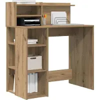 vidaXL Skrivbord Artisan Ek 90 x 48 x 101,5 cm Konstruerat trä