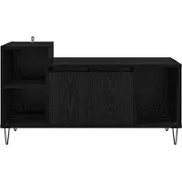 vidaXL TV-skåp Svart Ek 100 x 35 x 55 cm Konstruerat trä