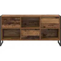 vidaXL TV-skåp med låda Gammalt trä 100 x 36 x 49,5 cm Konstruerat trä