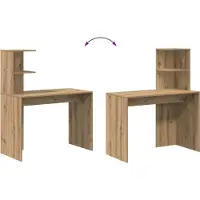 vidaXL Skrivbord Artisan Ek 102 x 50 x 124 cm Konstruerat trä