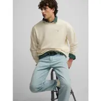 Silbon för män. S261031107202 Sweatshirt med avslappnad passform planer beige (S), Casual, Bomull