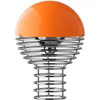 Verpan Design bordslampa Wire, dimbar, Förkromad / silver, Vardagsrum / matsal, Rostfritt stål, Design, Bordslampa