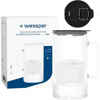 Wessper Dzbanek D4 BOROSILICATE MINI framtida flöde Aquamax (WES208-FF-BK)