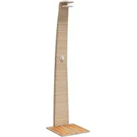 vidaXL Utedusch beige 55x60x224 cm konstrottning och akaciaträ