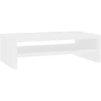 vidaXL Skärmställ vit 42x24x13 cm konstruerat trä