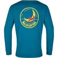 La Sportiva Men's Climbing On The Moon Sweatshirt Turchese/Giallo