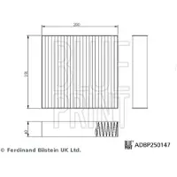 Blue Print Luftfilter i kupén ADBP250147