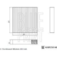Blue Print Luftfilter i kupén ADBP250148