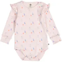 Müsli Body l/ä - Rib - Picknick Frill - Primrose/Shell Blue/Tofu - - 62 - Body L/Ä