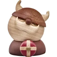 FableWood Holger Den Stora Viking - Trä - 7x6 cm - - One Size - Dekoration