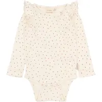 Petit Piao Body l/ä - Rib/Modal - PPsonja - Äggnog Heart - - 1 år (80) - Body L/Ä