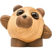 FableWood Björnen Teddy - Trä - 9x8 cm - Pigga upp - - One Size - Dekoration