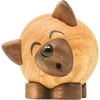 FableWood Vargen Wulf - Trä - 8x8 cm - Pigga upp - - One Size - Dekoration