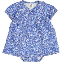 Müsli Klänningsbody k/ä - Primrose Puff - Azurblå Blue/Nektar/To - - 1 år (80) - Body K/Ä