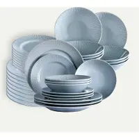 Fyrklövern Nordic Dawn tallriksset 36 delar, Himmel, 12 pers Servis Tallrikar set