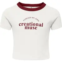 Kids Only T-shirt - Rib - KogVasity - Cloud Dansare/Musa/Caberne - - 7-8 år (122-128) - T-shirt