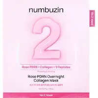 Numbuzin - No.2 Rose PDRN Overnight Collagen Mask - 4pcs.