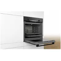 Bosch Serie | 2 HBA530BB0S - Ugn - inbyggd - fördjupning - bredd: 56 cm - djup: 55 cm - höjd: 58.5 cm - med självrengöring - Klass A - svart