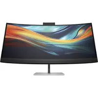 HP 740pm - Series 7 Pro - LED-skärm - böjd - 40 (39.7 visbar) - 5120 x 2160 WUHD @ 60 Hz - IPS - 300 cd/m² - 1000:1 - 5 ms - 2xThunderbolt 3, HDMI, DisplayPort - högtalare - svart, silver