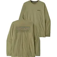 Patagonia - T-shirts - M's L/S P-6 Logo Responsibili-Tee P-6 Outline Gumtree Green för UnisexBomull - Storlek M - Grön