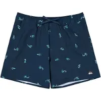 Quiksilver - Stretch Printed Volley 16 Dark Navy Spaced Out för UnisexUll - Storlek L - Marinblå