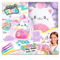 Airbrush Plush Gosedjur - 23 cm - Kawaii Kitty - - One Size - Gosedjur