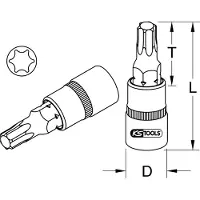 Ks Tools 911.3472 911.3472 TORX Hylsauttag 3/4 T 100 3/4