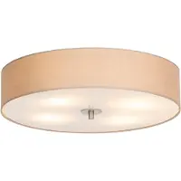QAZQA Rustik taklampa beige 50 cm - Drum