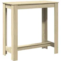 vidaXL Barbord sonoma-ek 102x50x103,5 cm konstruerat trä