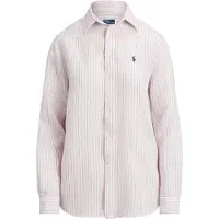 Ralph Lauren för kvinnor. 211A96158011 Klassisk Linneskjorta rosa (XS), Casual, Lino, Lång ärm
